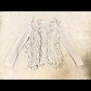 Amuse Society Shaggy Boho Tassel Cardigan